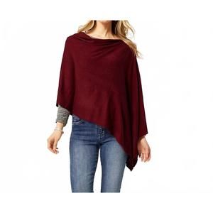 NEW COCO + CARMEN asymmetrical lightweight poncho in fig